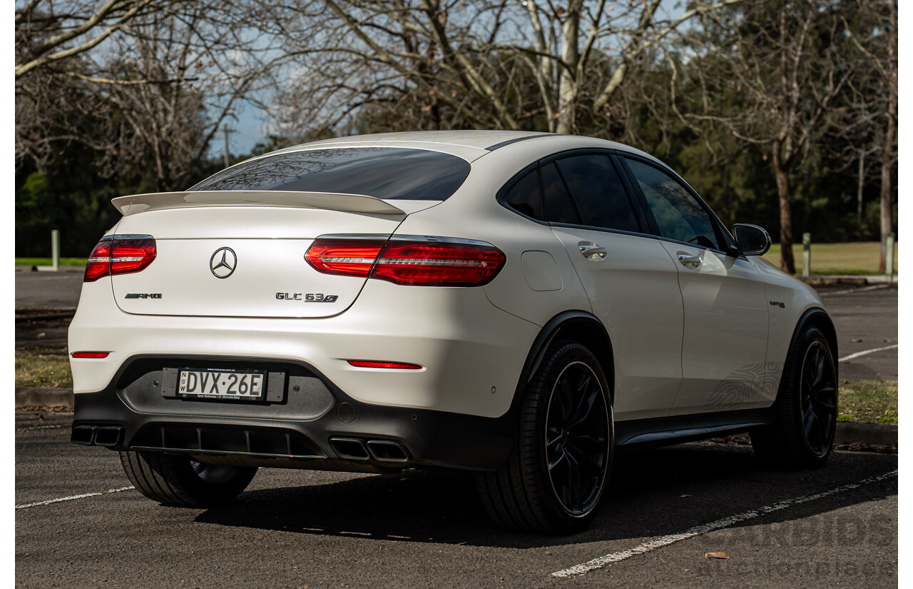 04/2018 Mercedes AMG GLC 63 S (AWD) 253 MY18 4d Coupe Diamond White Twin Turbo 4.0L V8