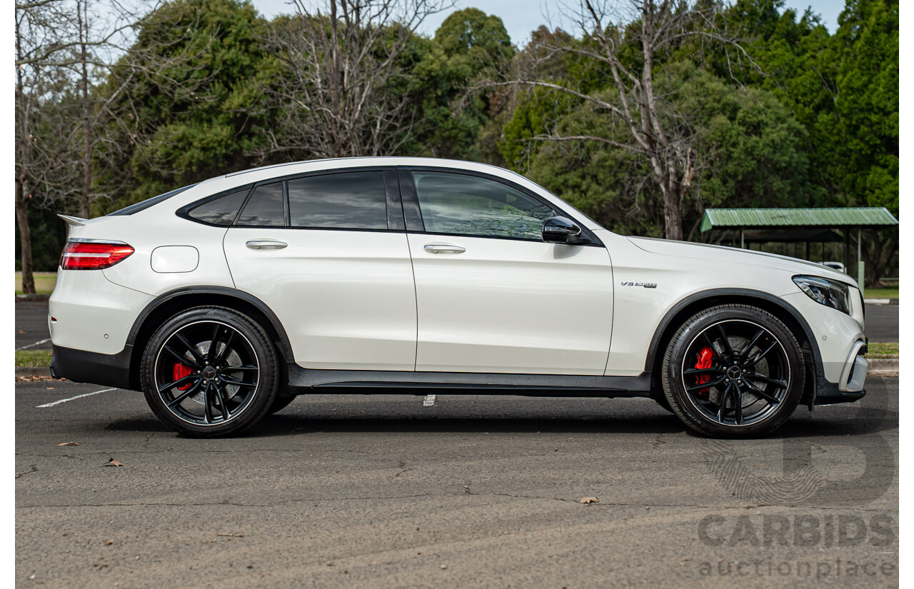 04/2018 Mercedes AMG GLC 63 S (AWD) 253 MY18 4d Coupe Diamond White Twin Turbo 4.0L V8