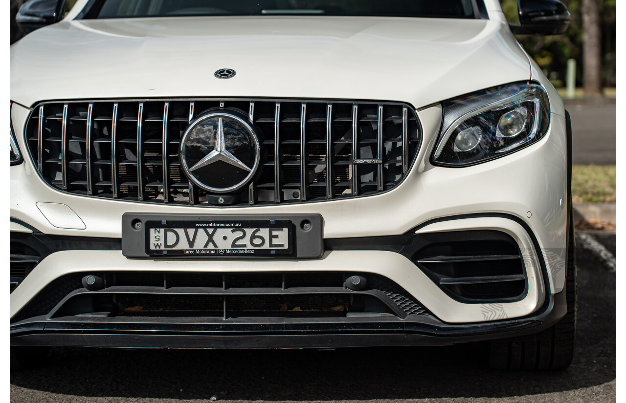 04/2018 Mercedes AMG GLC 63 S (AWD) 253 MY18 4d Coupe Diamond White Twin Turbo 4.0L V8