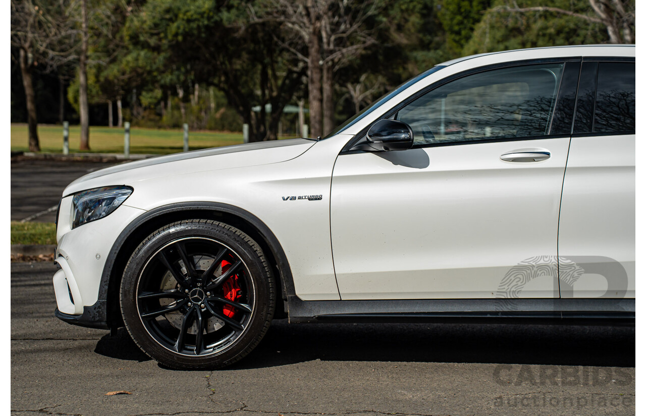 04/2018 Mercedes AMG GLC 63 S (AWD) 253 MY18 4d Coupe Diamond White Twin Turbo 4.0L V8