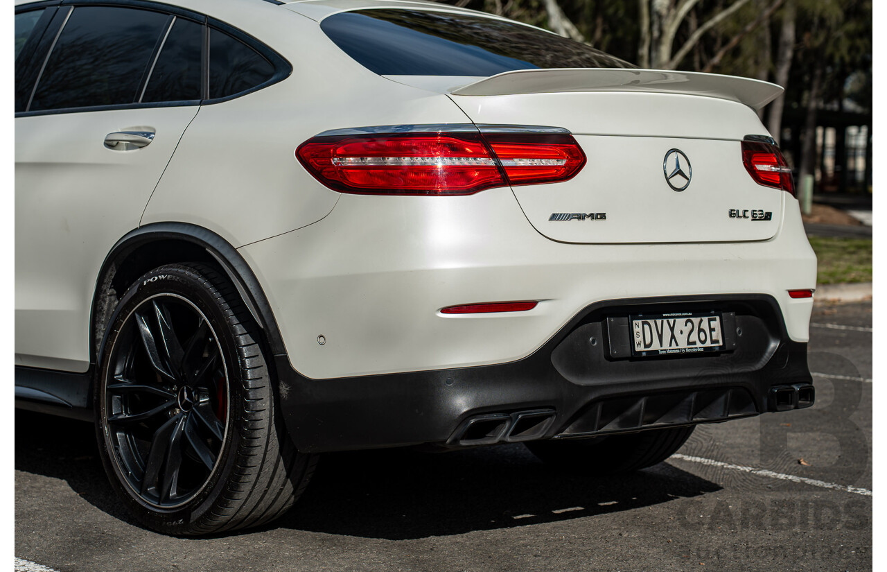 04/2018 Mercedes AMG GLC 63 S (AWD) 253 MY18 4d Coupe Diamond White Twin Turbo 4.0L V8