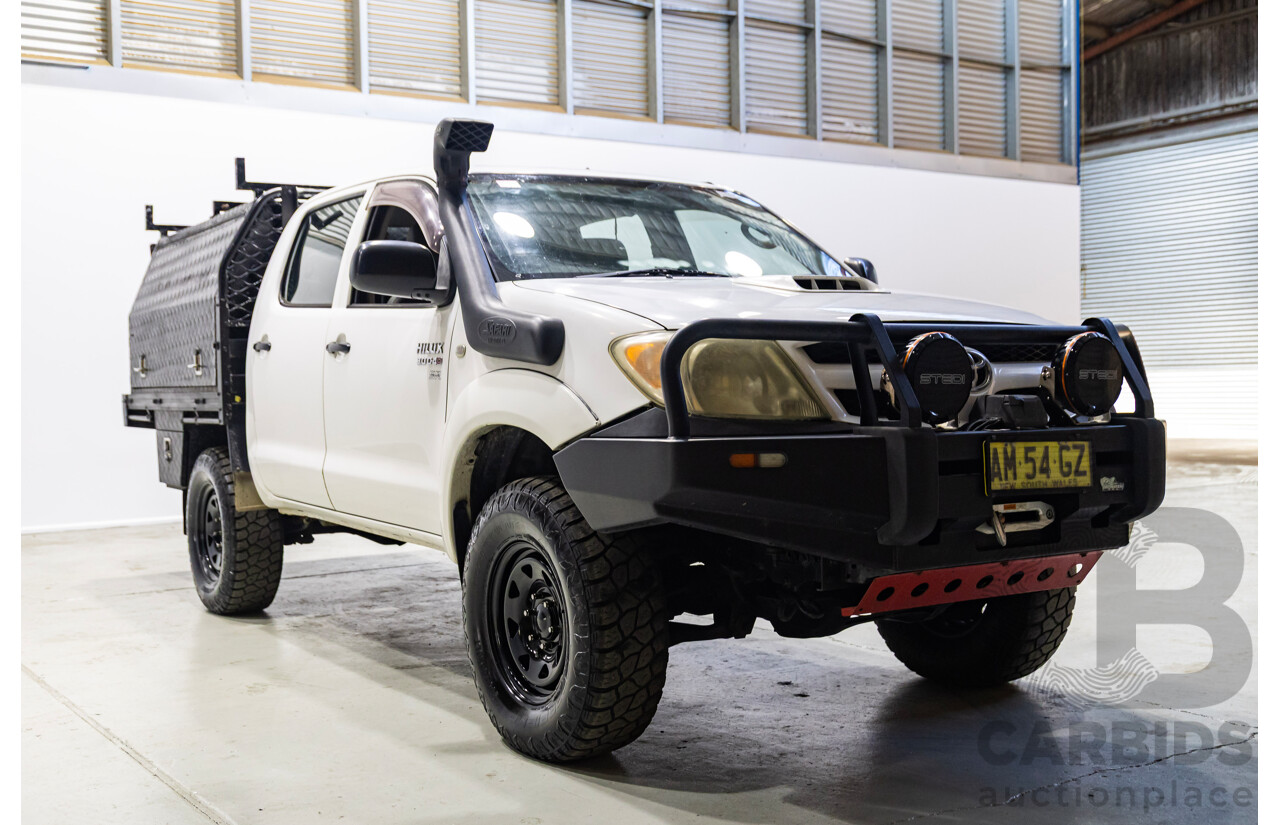 08/2006 Toyota Hilux SR (4x4) KUN26R Dual Cab P/Up White 3.0L