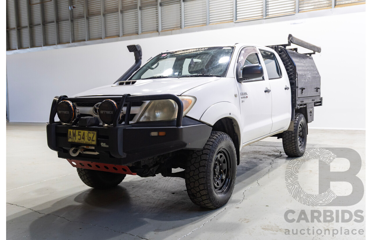 08/2006 Toyota Hilux SR (4x4) KUN26R Dual Cab P/Up White 3.0L