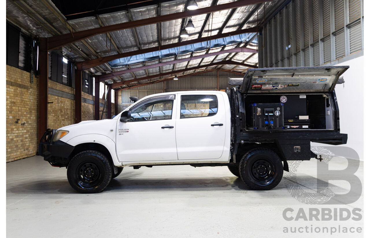 08/2006 Toyota Hilux SR (4x4) KUN26R Dual Cab P/Up White 3.0L
