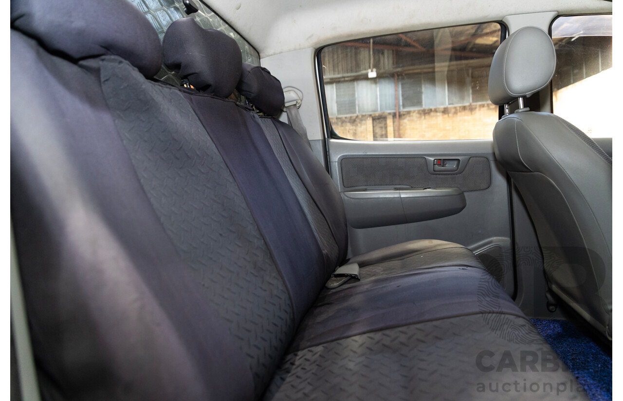 08/2006 Toyota Hilux SR (4x4) KUN26R Dual Cab P/Up White 3.0L