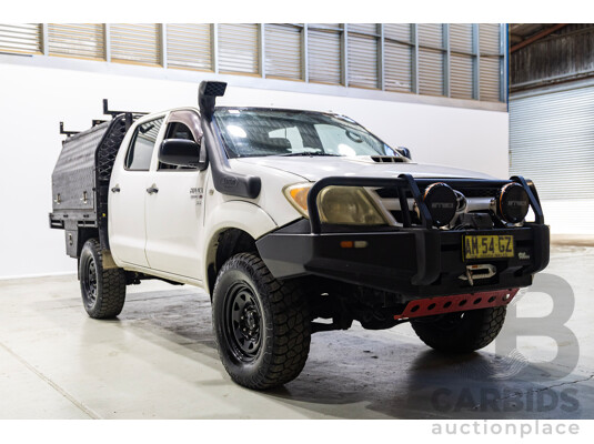 08/2006 Toyota Hilux SR (4x4) KUN26R Dual Cab P/Up White 3.0L