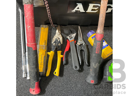 AEG Toolbox with Assorted Handtools
