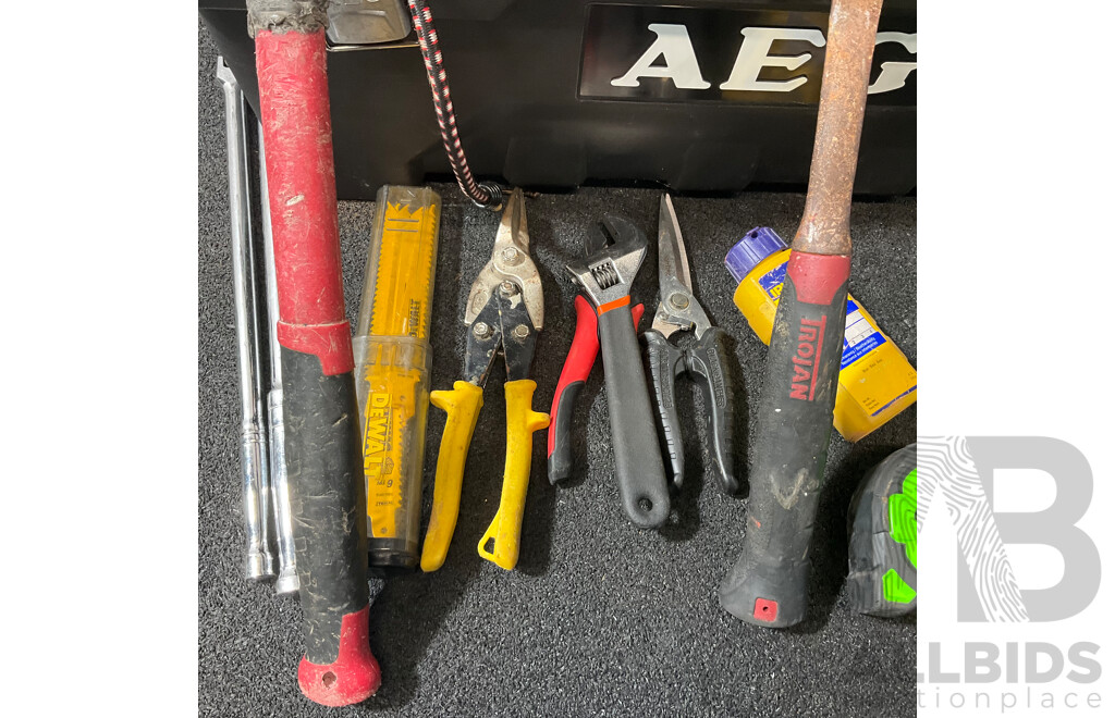 AEG Toolbox with Assorted Handtools