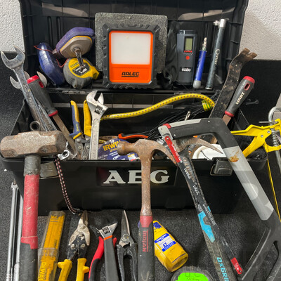 AEG Toolbox with Assorted Handtools