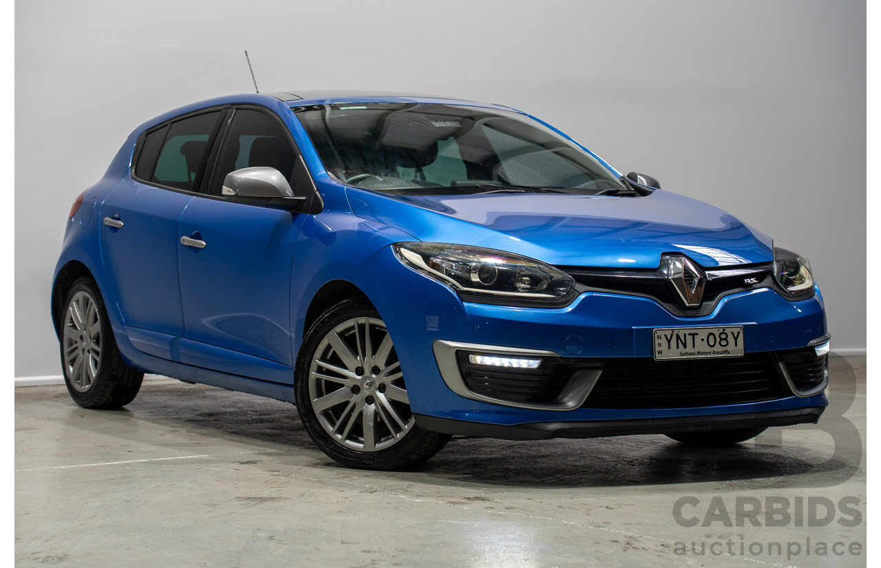 09/2015 Renault Megane GT-Line B95 MY14 5d Hatchback Blue Turbo 1.2L