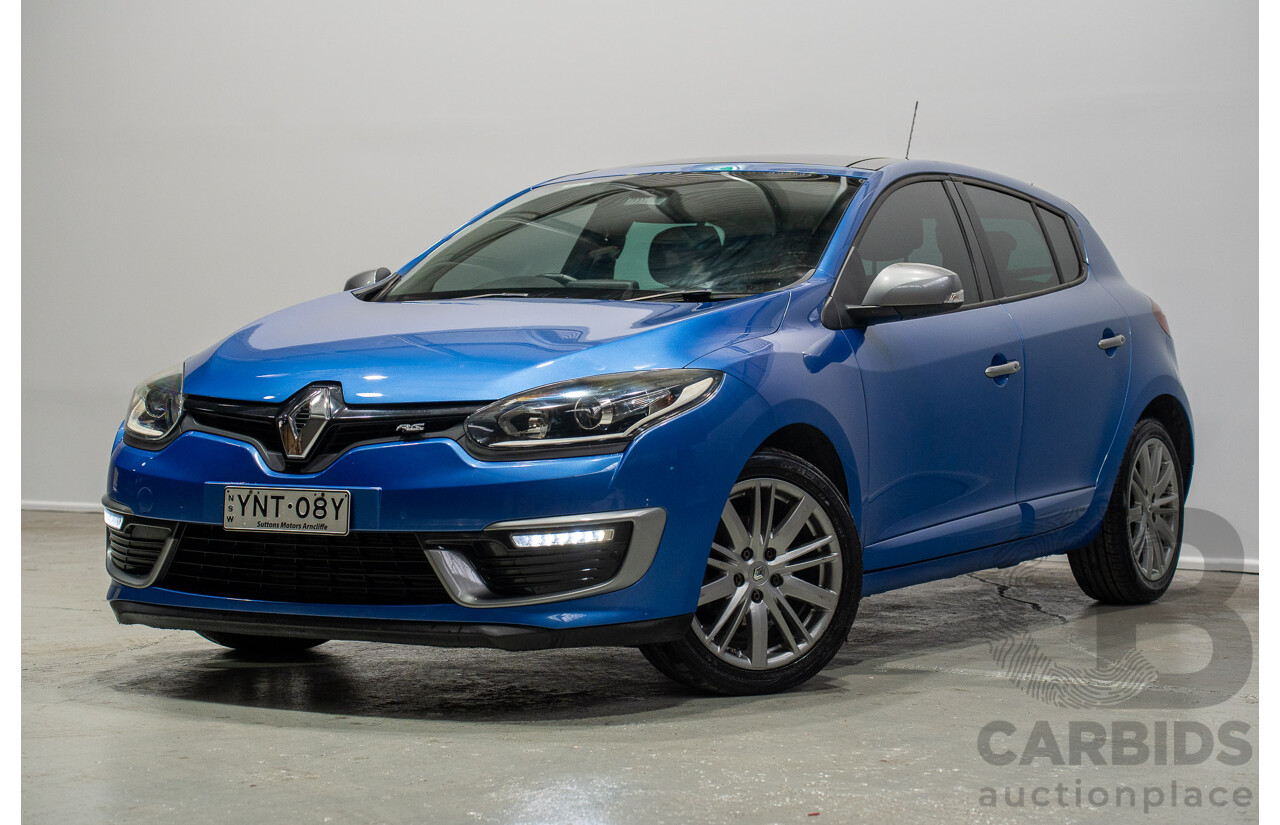 09/2015 Renault Megane GT-Line B95 MY14 5d Hatchback Blue Turbo 1.2L