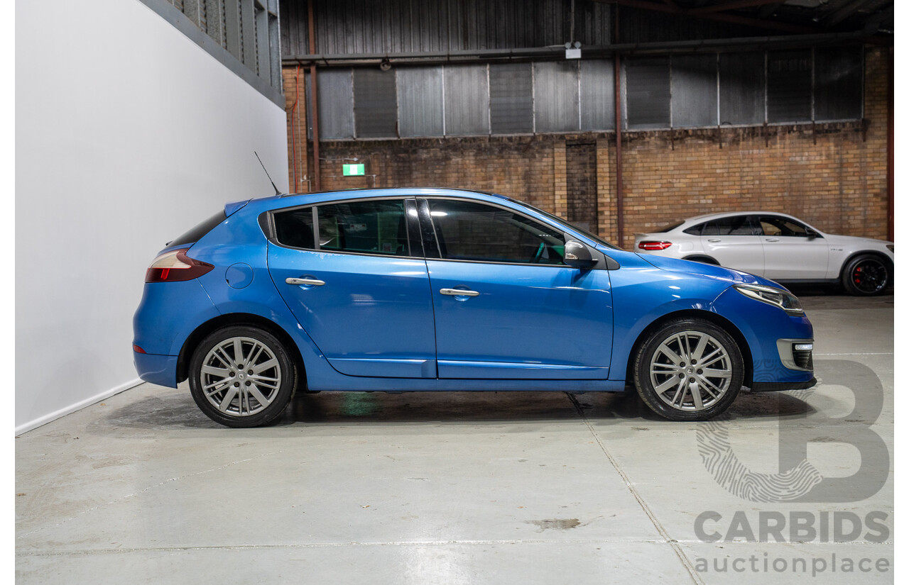 09/2015 Renault Megane GT-Line B95 MY14 5d Hatchback Blue Turbo 1.2L