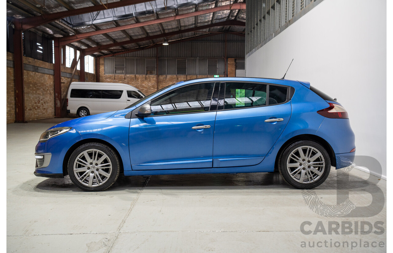 09/2015 Renault Megane GT-Line B95 MY14 5d Hatchback Blue Turbo 1.2L