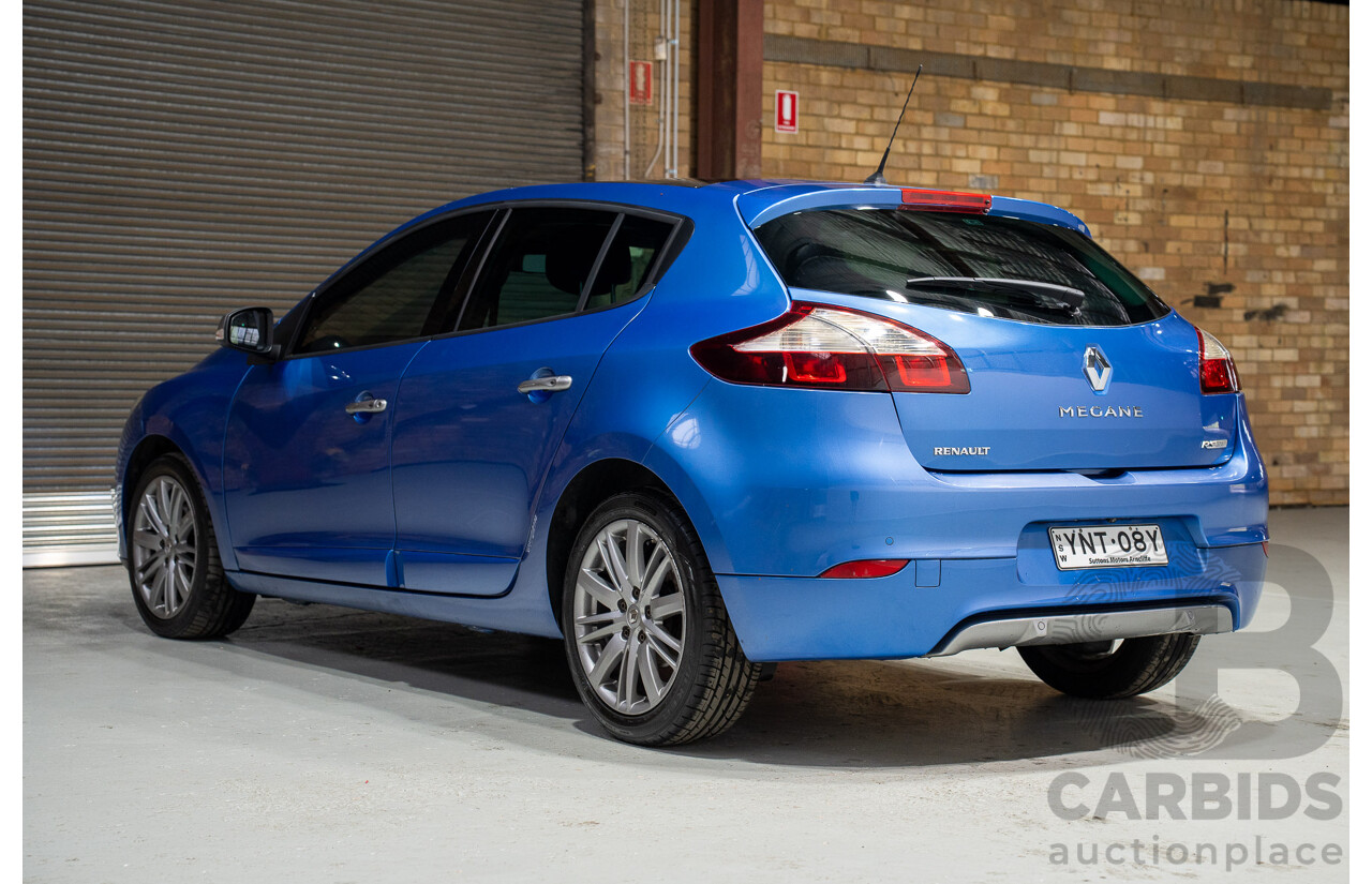 09/2015 Renault Megane GT-Line B95 MY14 5d Hatchback Blue Turbo 1.2L