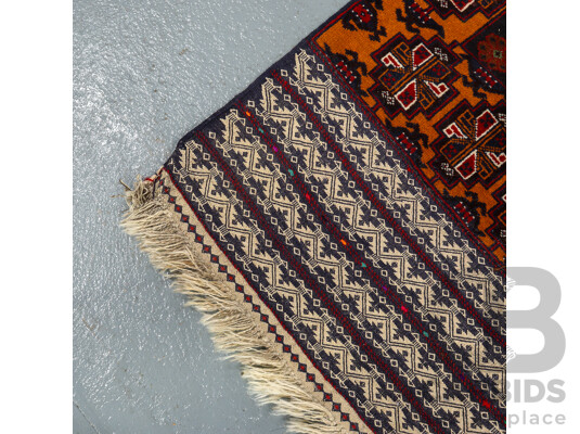 Hand Knotted Afghan Baluchi Tribal Rug