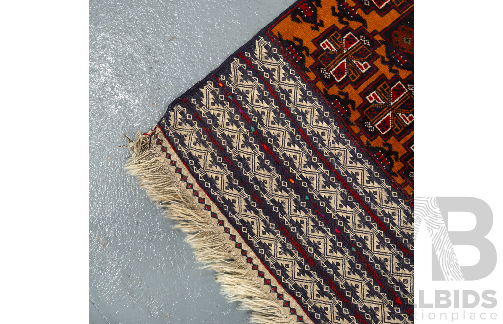 Hand Knotted Afghan Baluchi Tribal Rug