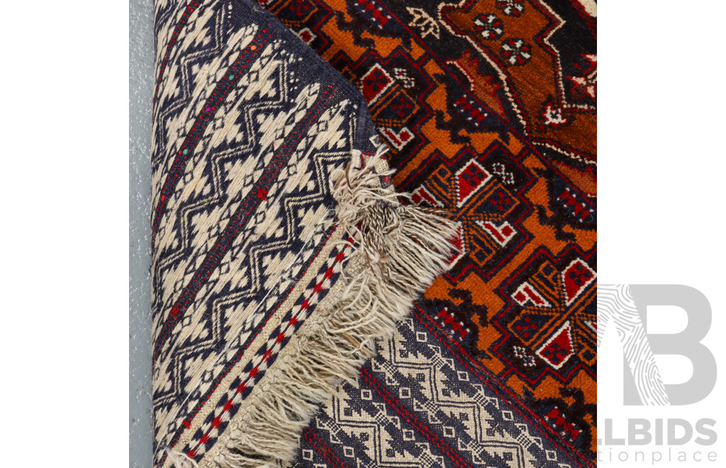 Hand Knotted Afghan Baluchi Tribal Rug