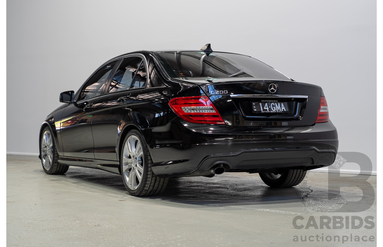 03/2014 Mercedes-Benz C200 W204 MY14 4d Sedan Deep Black Turbo 1.8L