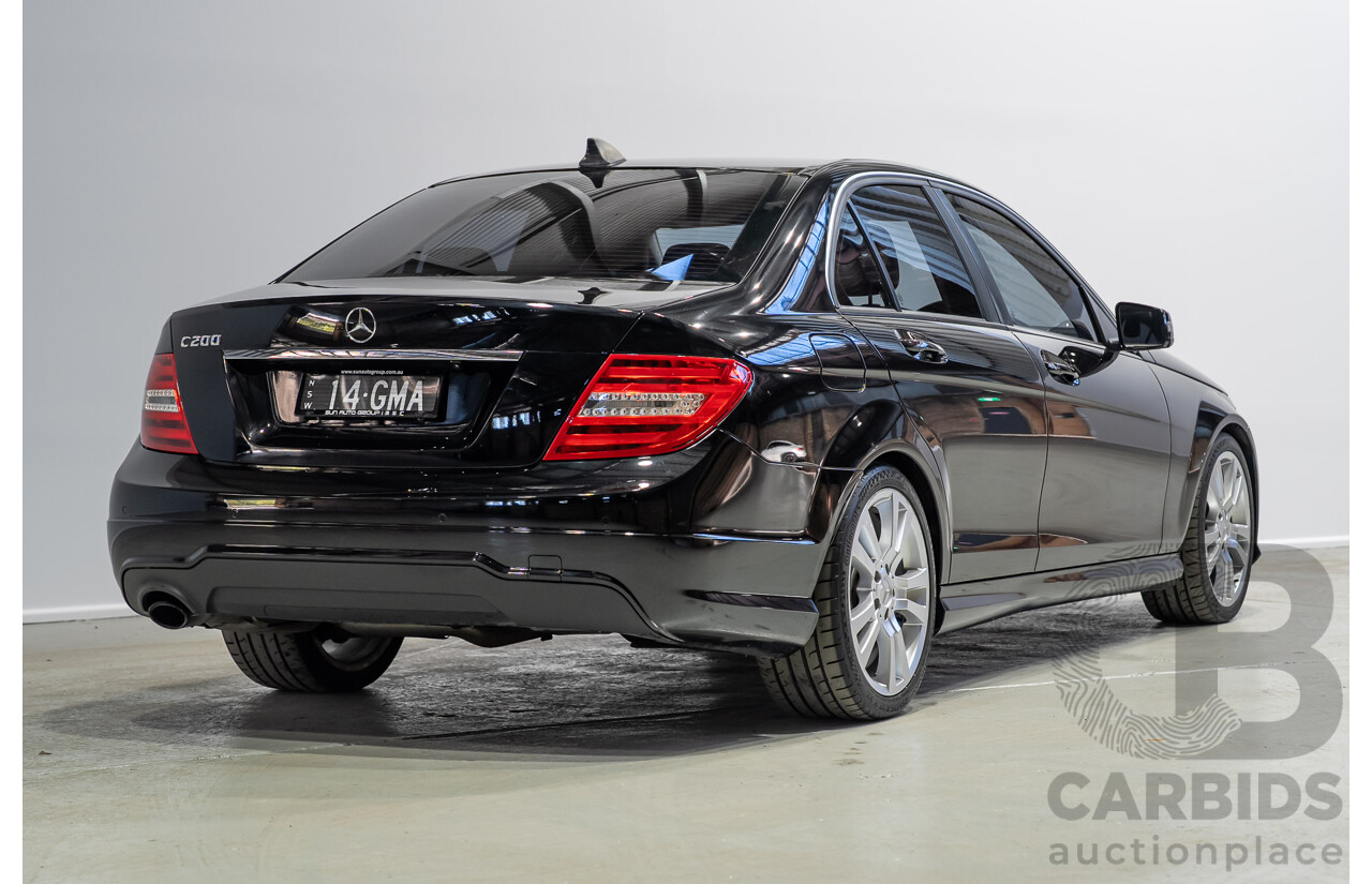 03/2014 Mercedes-Benz C200 W204 MY14 4d Sedan Deep Black Turbo 1.8L