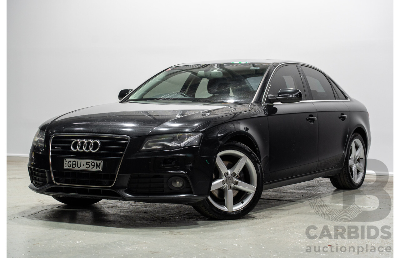 05/2010 Audi A4 3.0 TDI Quattro (AWD) B8 8K 4d Sedan Black Turbo Diesel 3.0L