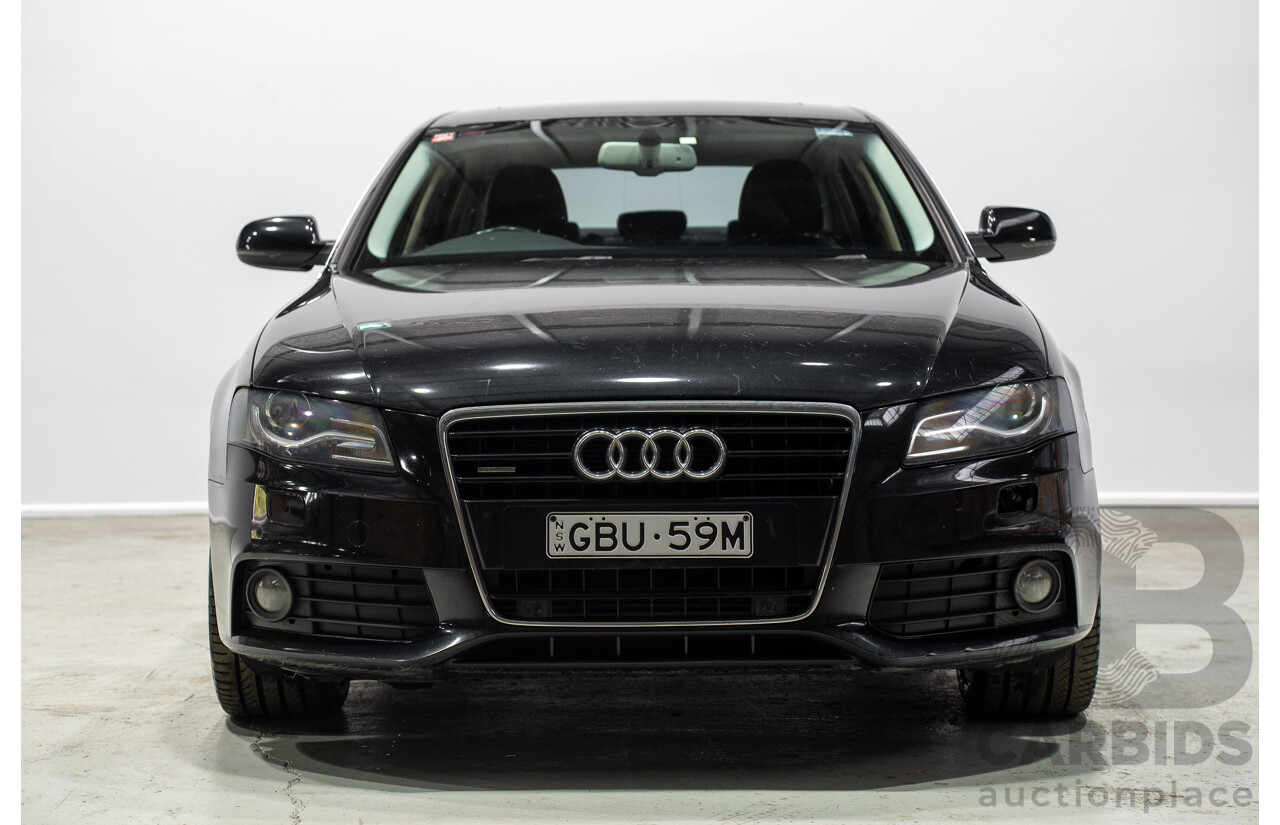 05/2010 Audi A4 3.0 TDI Quattro (AWD) B8 8K 4d Sedan Black Turbo Diesel 3.0L