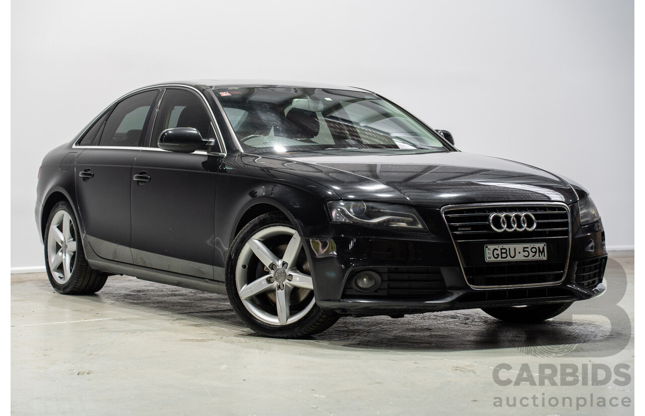 05/2010 Audi A4 3.0 TDI Quattro (AWD) B8 8K 4d Sedan Black Turbo Diesel 3.0L