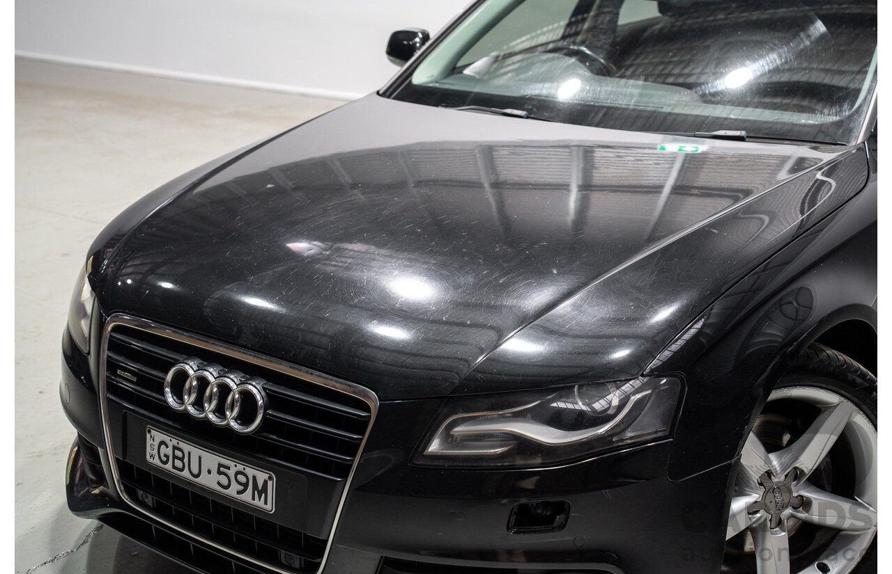 05/2010 Audi A4 3.0 TDI Quattro (AWD) B8 8K 4d Sedan Black Turbo Diesel 3.0L