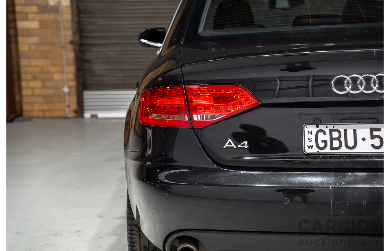 05/2010 Audi A4 3.0 TDI Quattro (AWD) B8 8K 4d Sedan Black Turbo Diesel 3.0L