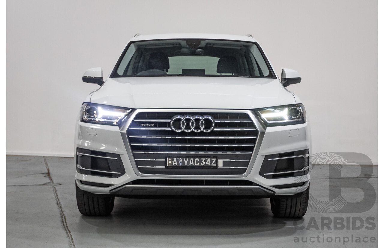 01/2018 Audi Q7 3.0 TDI Quattro (160kW AWD) 4M MY18 4D Wagon Carrara White Turbo Diesel 3.0L - 7 Seater