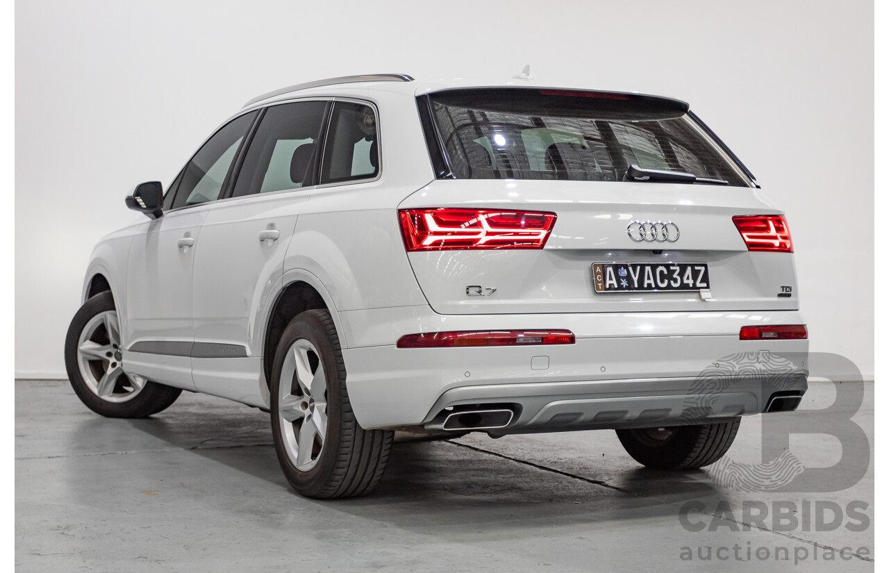 01/2018 Audi Q7 3.0 TDI Quattro (160kW AWD) 4M MY18 4D Wagon Carrara White Turbo Diesel 3.0L - 7 Seater