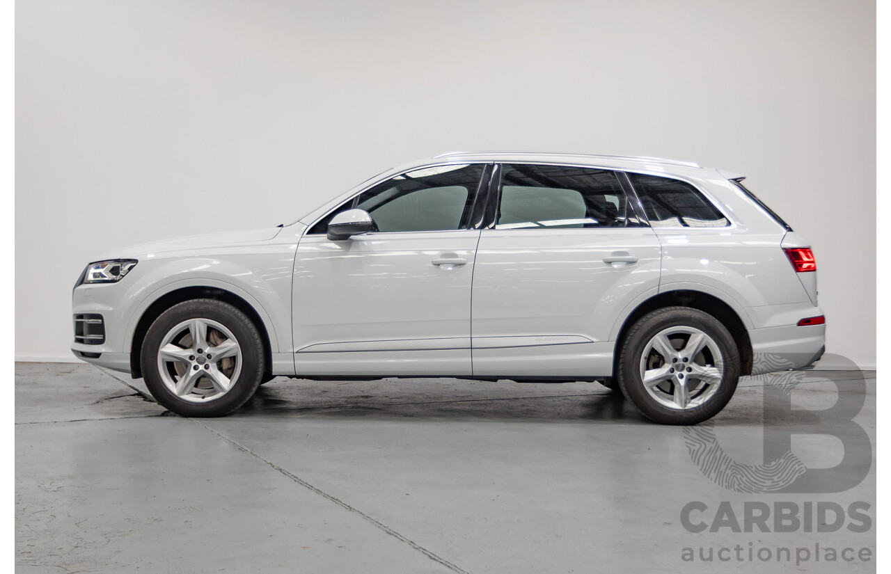 01/2018 Audi Q7 3.0 TDI Quattro (160kW AWD) 4M MY18 4D Wagon Carrara White Turbo Diesel 3.0L - 7 Seater