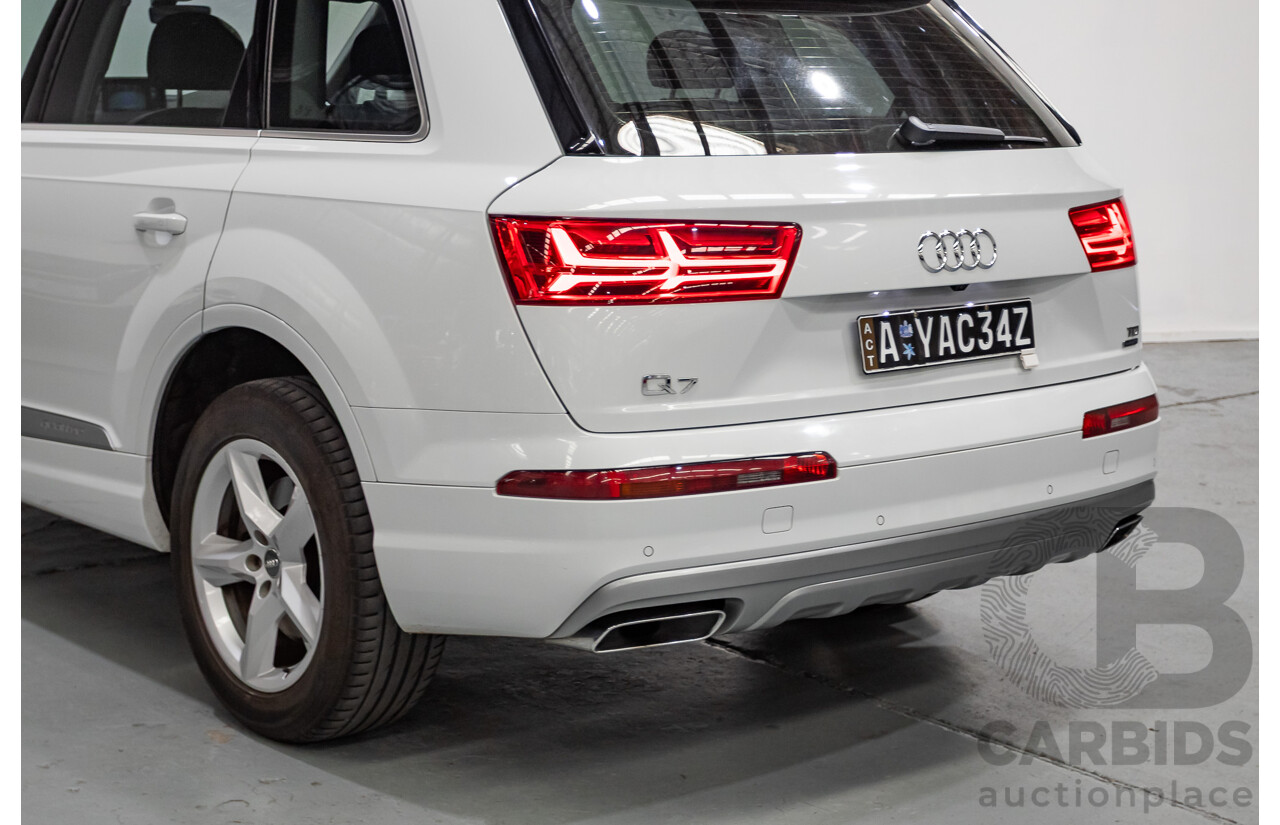 01/2018 Audi Q7 3.0 TDI Quattro (160kW AWD) 4M MY18 4D Wagon Carrara White Turbo Diesel 3.0L - 7 Seater