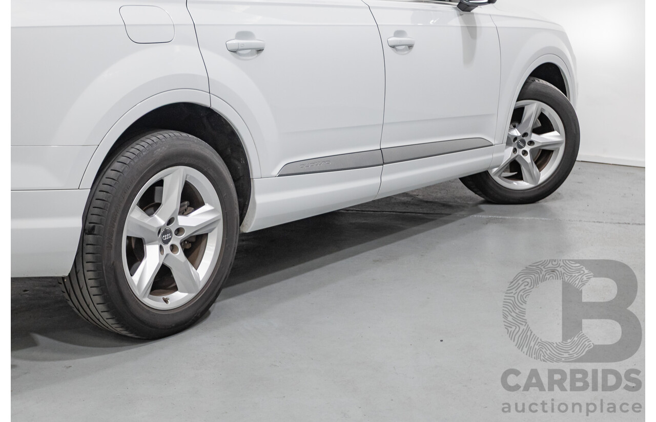 01/2018 Audi Q7 3.0 TDI Quattro (160kW AWD) 4M MY18 4D Wagon Carrara White Turbo Diesel 3.0L - 7 Seater