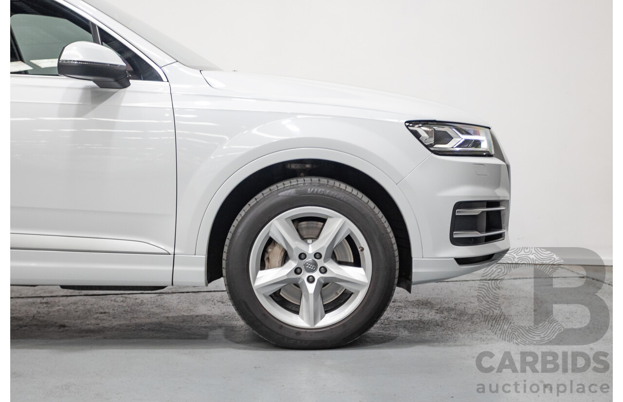 01/2018 Audi Q7 3.0 TDI Quattro (160kW AWD) 4M MY18 4D Wagon Carrara White Turbo Diesel 3.0L - 7 Seater