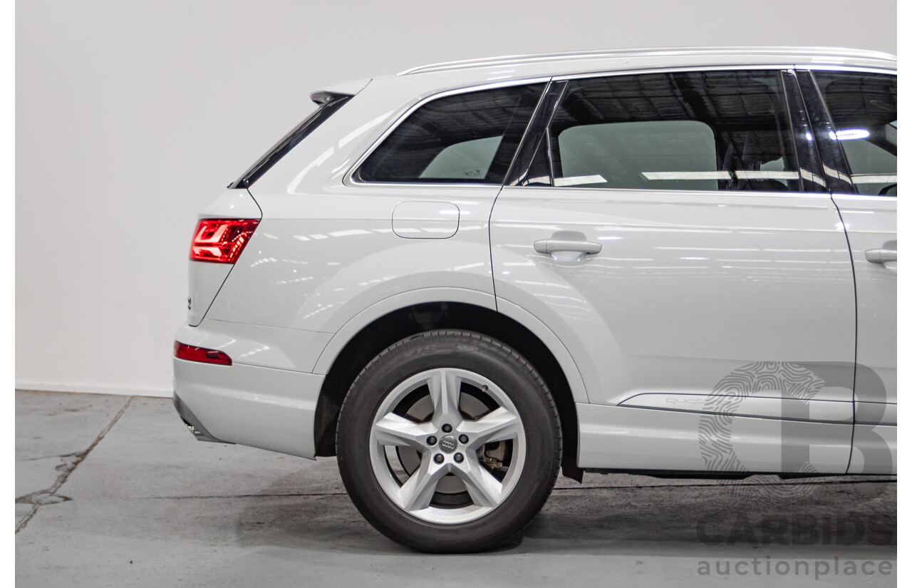 01/2018 Audi Q7 3.0 TDI Quattro (160kW AWD) 4M MY18 4D Wagon Carrara White Turbo Diesel 3.0L - 7 Seater