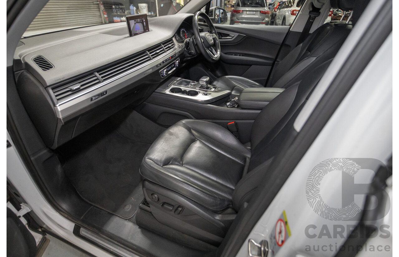 01/2018 Audi Q7 3.0 TDI Quattro (160kW AWD) 4M MY18 4D Wagon Carrara White Turbo Diesel 3.0L - 7 Seater