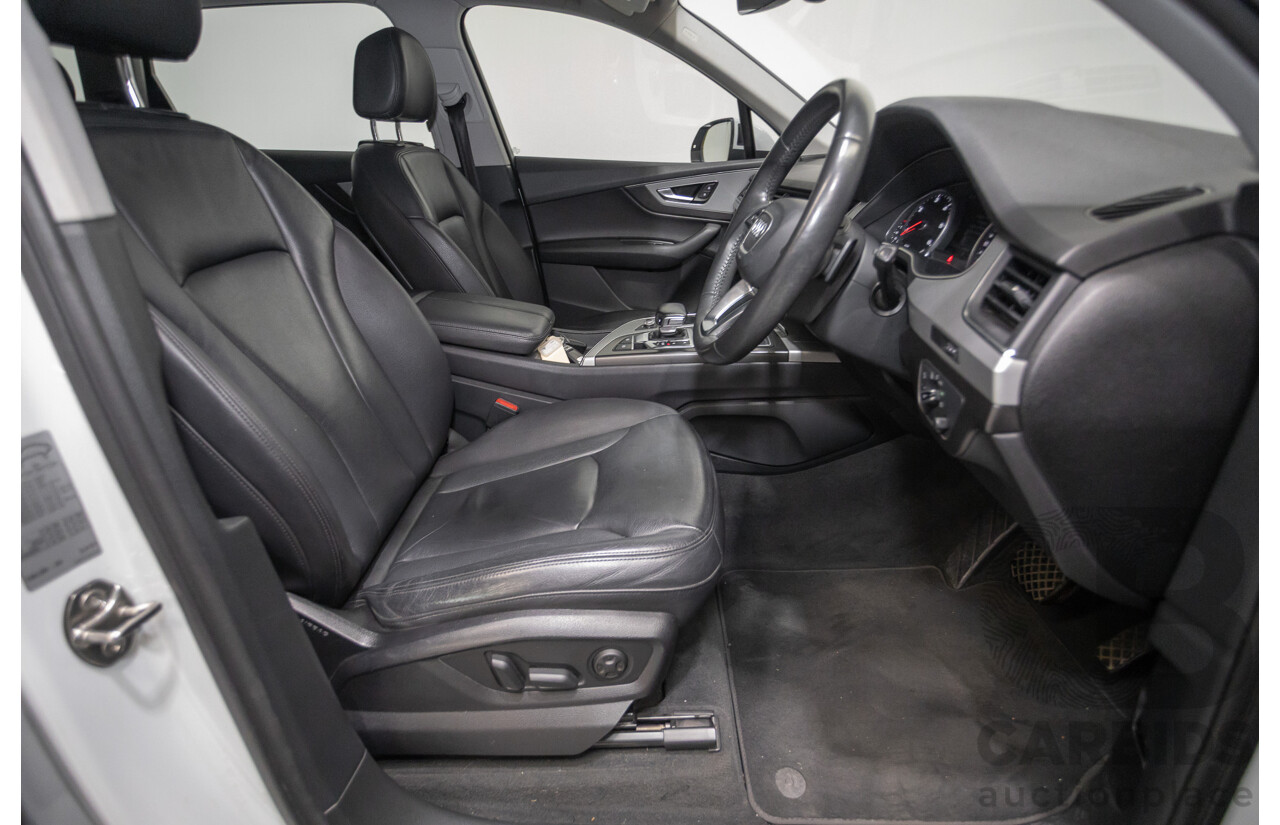 01/2018 Audi Q7 3.0 TDI Quattro (160kW AWD) 4M MY18 4D Wagon Carrara White Turbo Diesel 3.0L - 7 Seater