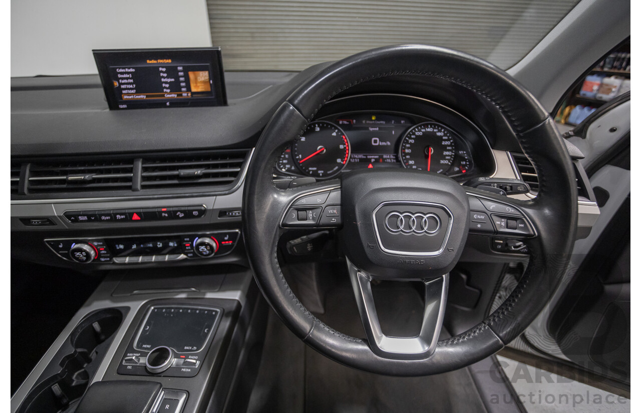 01/2018 Audi Q7 3.0 TDI Quattro (160kW AWD) 4M MY18 4D Wagon Carrara White Turbo Diesel 3.0L - 7 Seater
