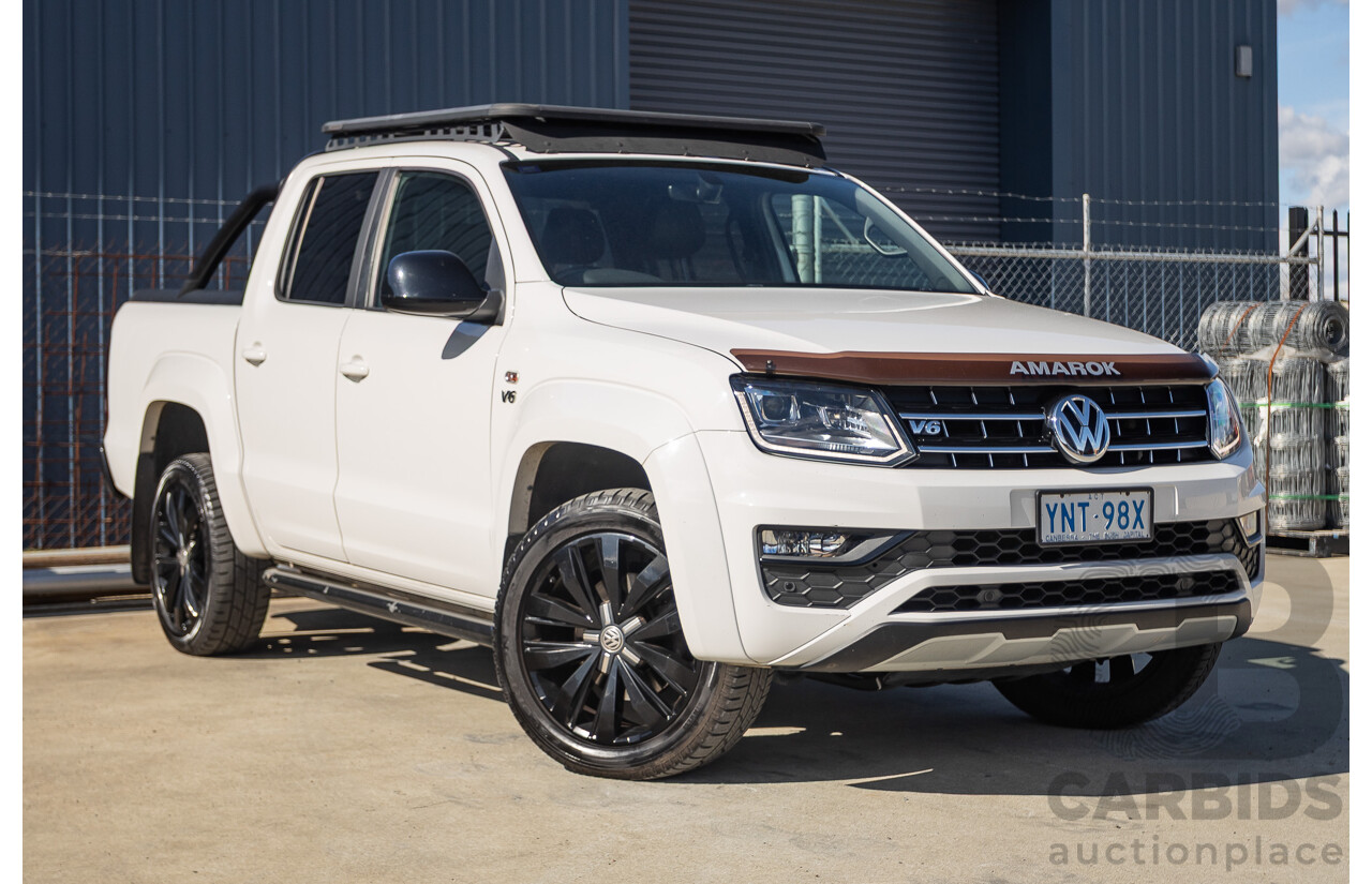 03/2020 Volkswagen Amarok TDI580 Highline Black 4Motion (4x4) 2H MY20 Dual Cab Utility Candy White Turbo Diesel 3.0L