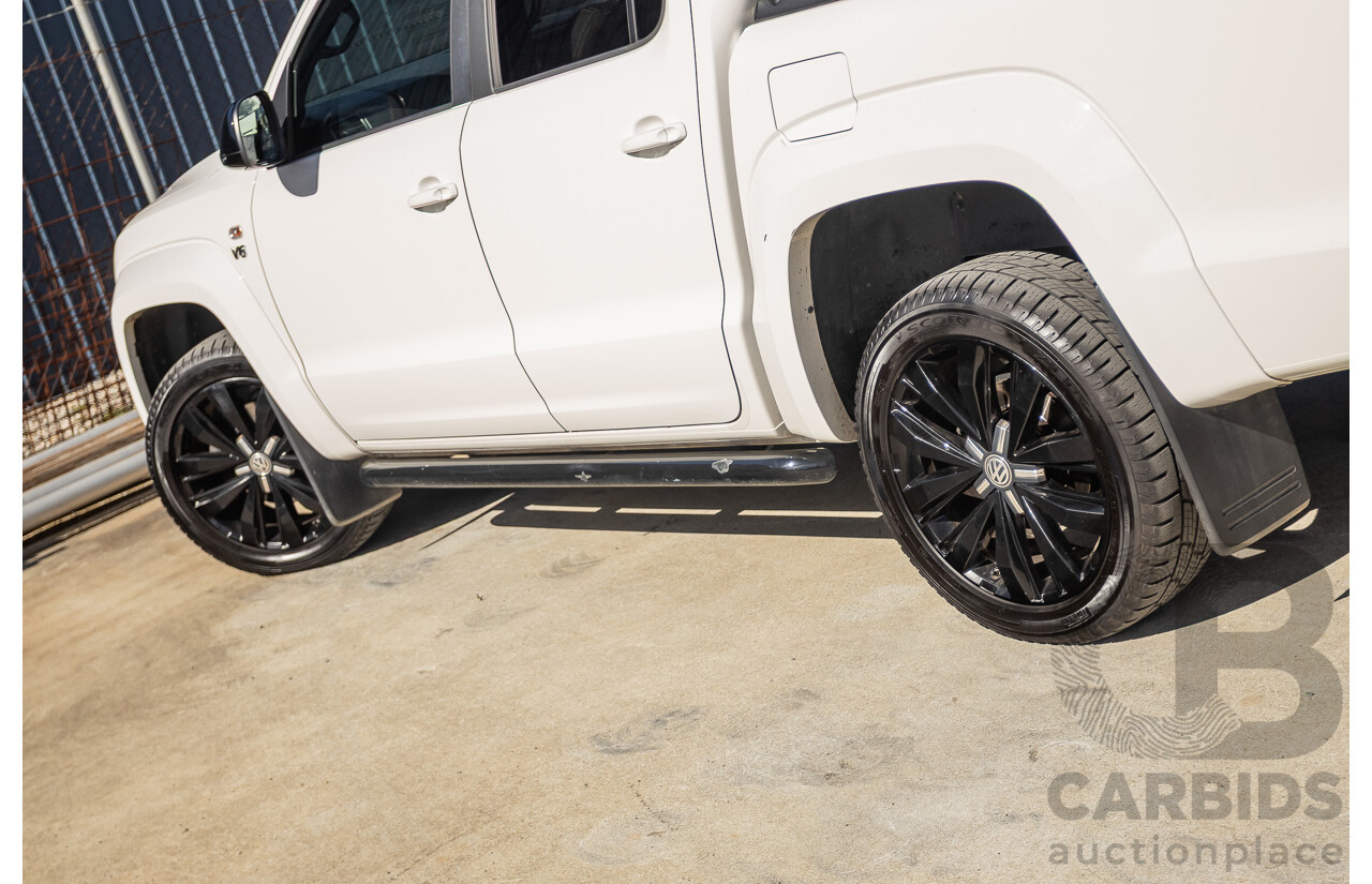 03/2020 Volkswagen Amarok TDI580 Highline Black 4Motion (4x4) 2H MY20 Dual Cab Utility Candy White Turbo Diesel 3.0L
