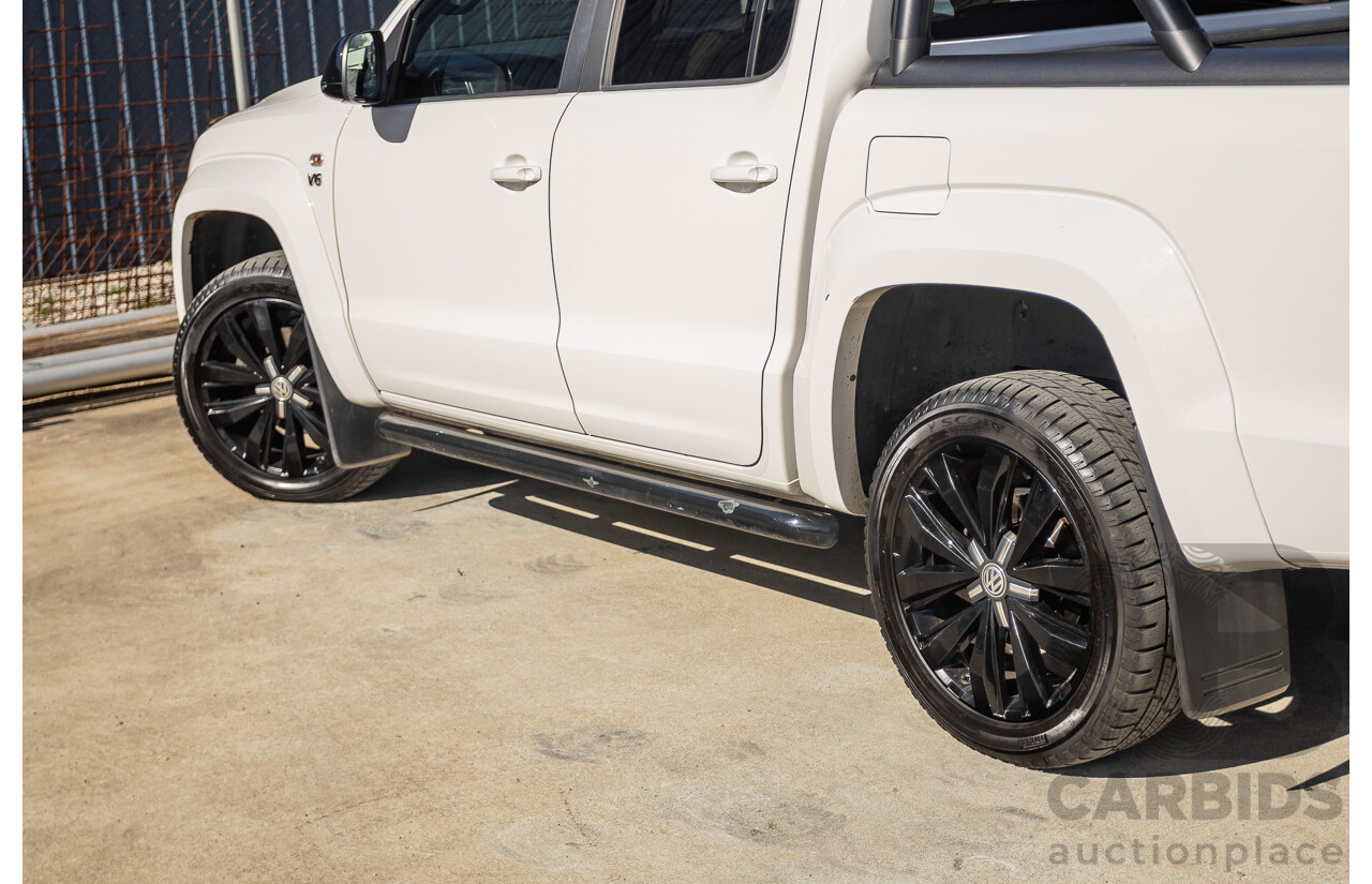 03/2020 Volkswagen Amarok TDI580 Highline Black 4Motion (4x4) 2H MY20 Dual Cab Utility Candy White Turbo Diesel 3.0L