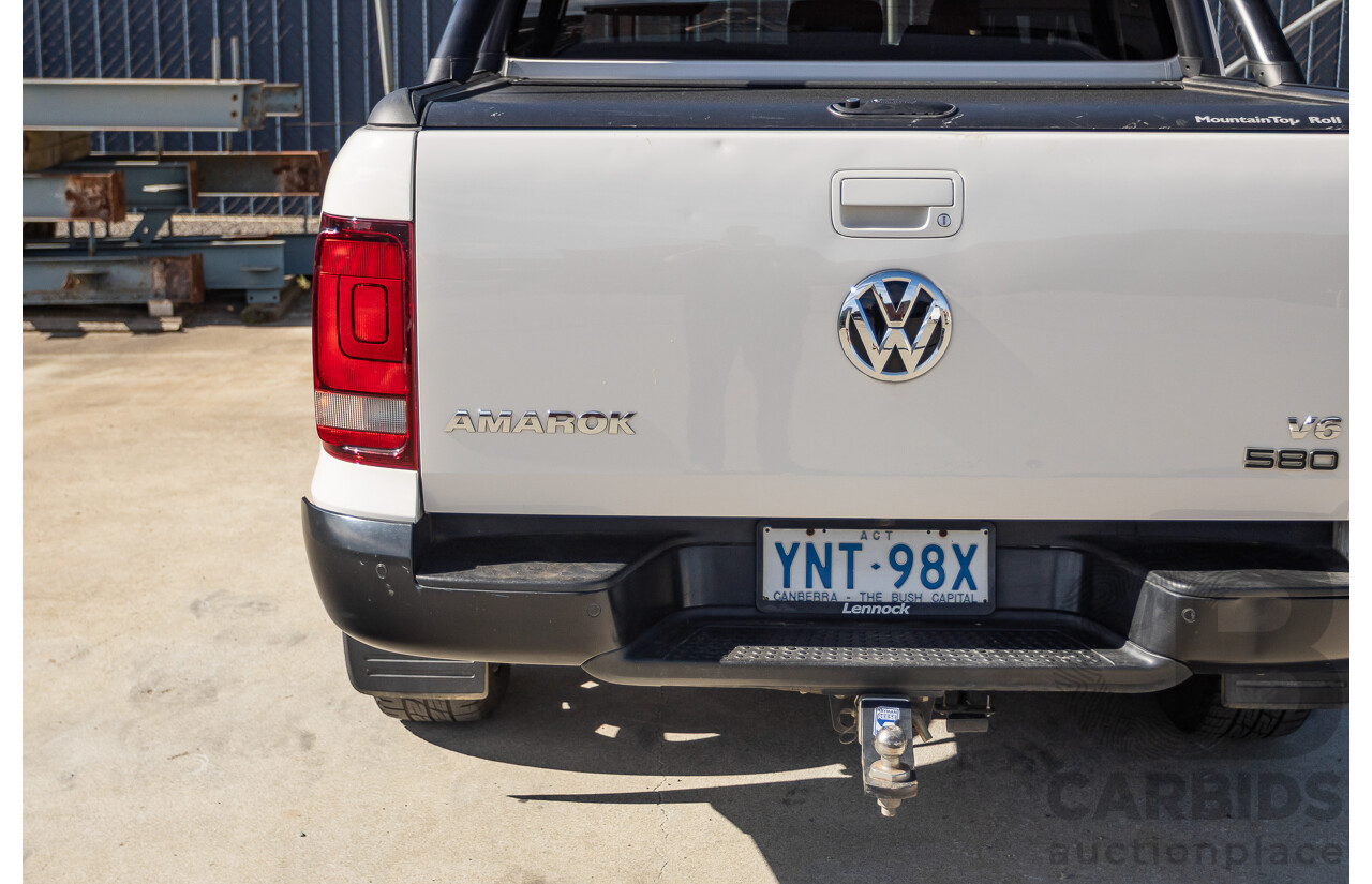 03/2020 Volkswagen Amarok TDI580 Highline Black 4Motion (4x4) 2H MY20 Dual Cab Utility Candy White Turbo Diesel 3.0L