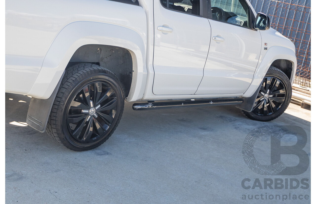 03/2020 Volkswagen Amarok TDI580 Highline Black 4Motion (4x4) 2H MY20 Dual Cab Utility Candy White Turbo Diesel 3.0L