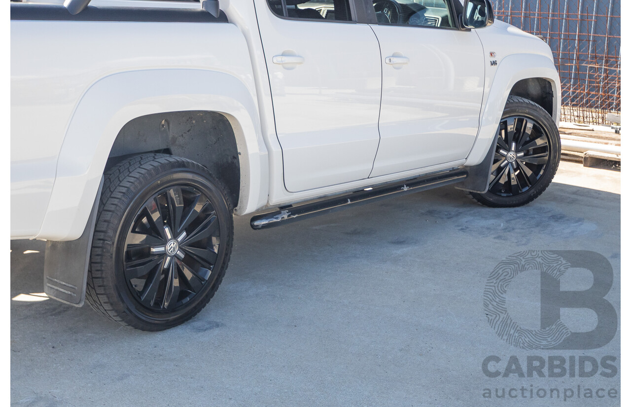 03/2020 Volkswagen Amarok TDI580 Highline Black 4Motion (4x4) 2H MY20 Dual Cab Utility Candy White Turbo Diesel 3.0L
