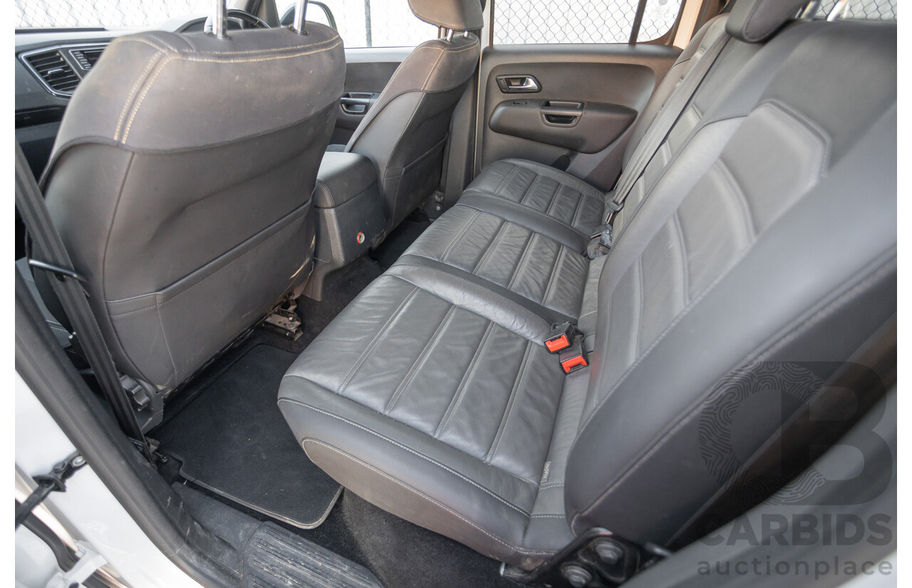 03/2020 Volkswagen Amarok TDI580 Highline Black 4Motion (4x4) 2H MY20 Dual Cab Utility Candy White Turbo Diesel 3.0L