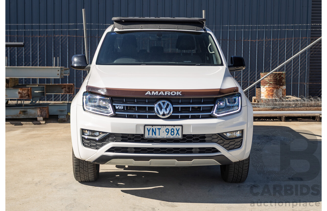 03/2020 Volkswagen Amarok TDI580 Highline Black 4Motion (4x4) 2H MY20 Dual Cab Utility Candy White Turbo Diesel 3.0L