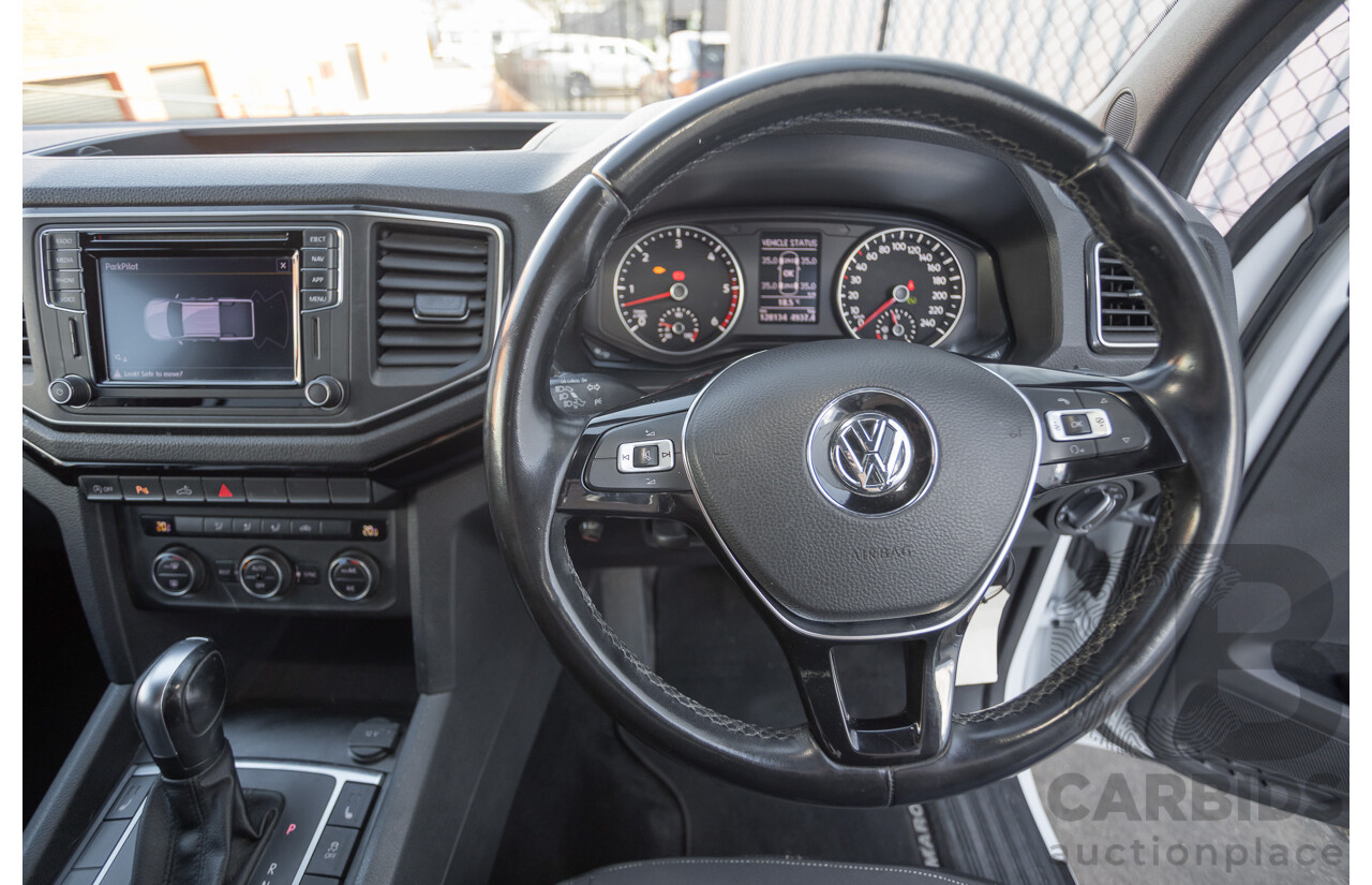 03/2020 Volkswagen Amarok TDI580 Highline Black 4Motion (4x4) 2H MY20 Dual Cab Utility Candy White Turbo Diesel 3.0L