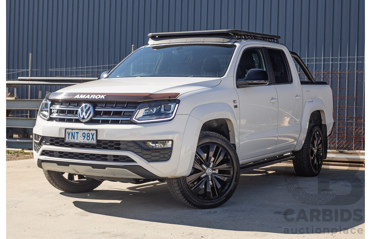 03/2020 Volkswagen Amarok TDI580 Highline Black 4Motion (4x4) 2H MY20 Dual Cab Utility Candy White Turbo Diesel 3.0L