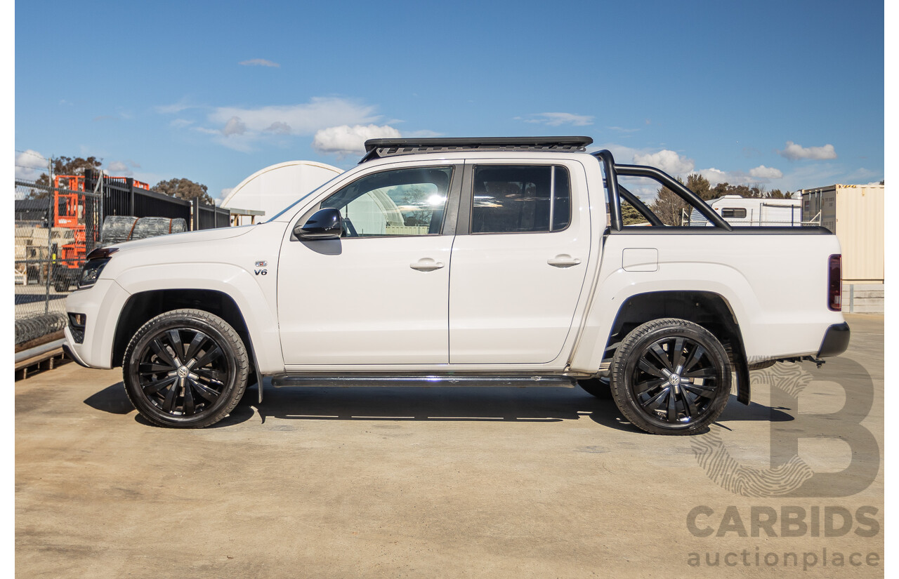 03/2020 Volkswagen Amarok TDI580 Highline Black 4Motion (4x4) 2H MY20 Dual Cab Utility Candy White Turbo Diesel 3.0L