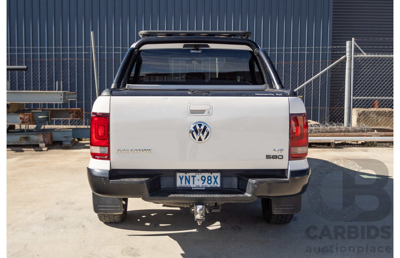 03/2020 Volkswagen Amarok TDI580 Highline Black 4Motion (4x4) 2H MY20 Dual Cab Utility Candy White Turbo Diesel 3.0L